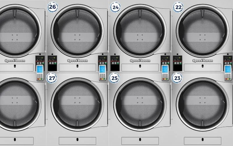 14KG tumble dryers at Coast Laundromat Whangaparaoa